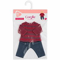 Corolle 14" Pants and Striped T-Shirt