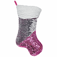 Flip Sequin Christmas Stocking - Pink