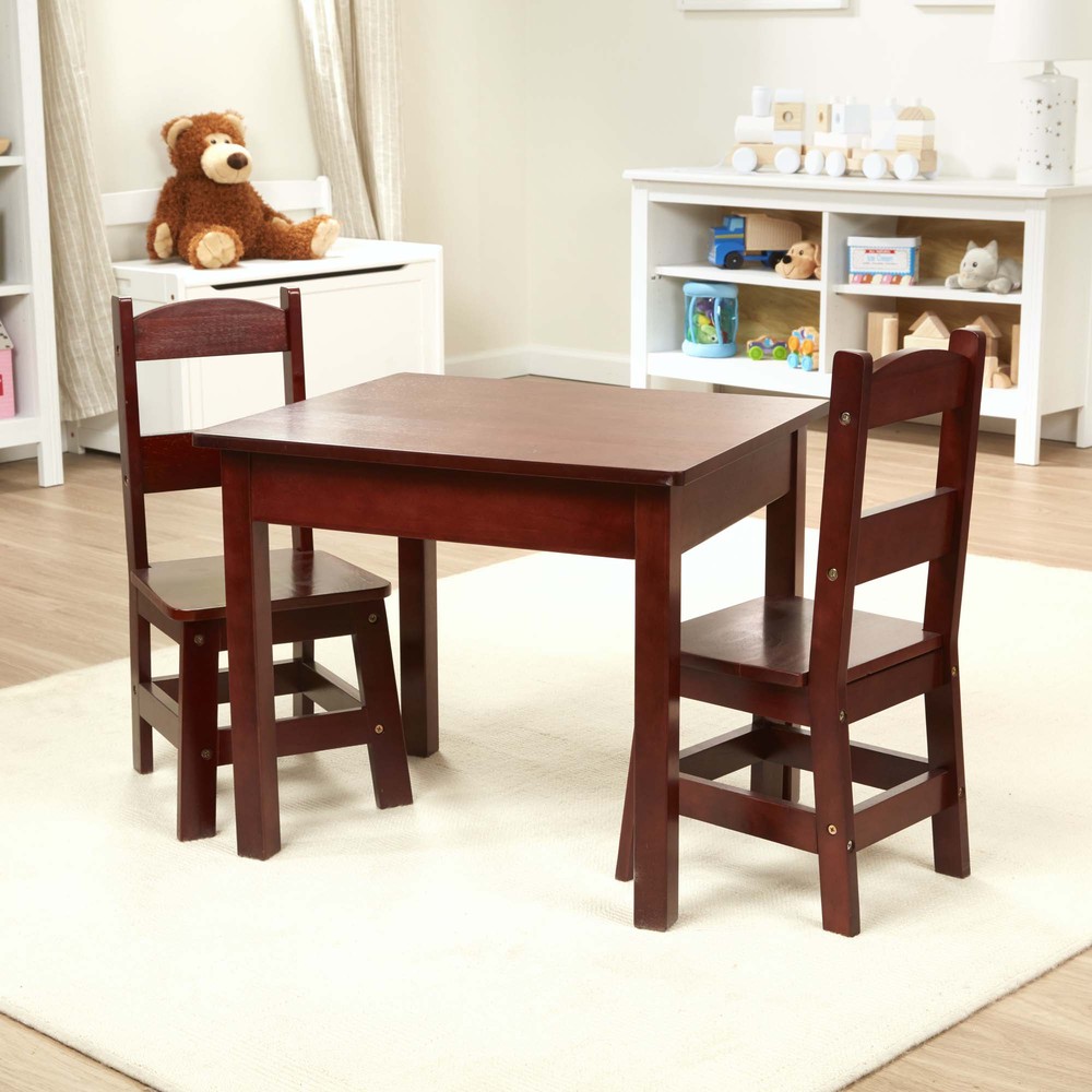 Espresso Wooden Table & Chairs - Fun Stuff Toys