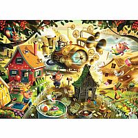 1000 pc Look Out Little Pigs Puzzle