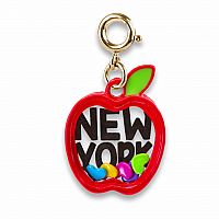 Gold New York Apple Shaker Charm