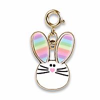Rainbow Bunny Gold Charm