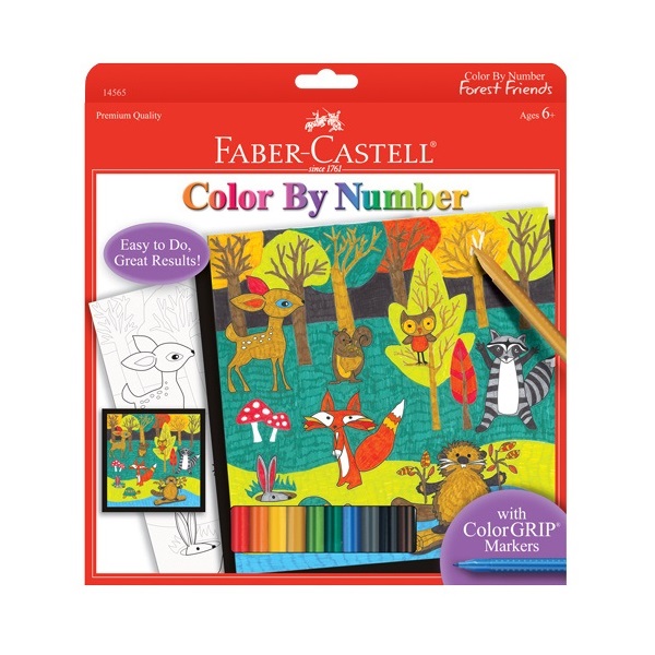 Color By Number with Markers Forest Friends - Faber Castell - Dancing Bear  Toys