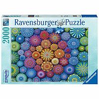 2000 pc Radiating Rainbow Mandalas Puzzle