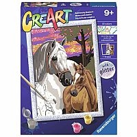 CreArt Painting by Numbers Sunset Horses