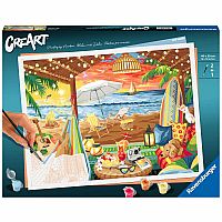 CreArt Painting by Numbers Cozy Cabana