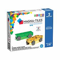 Magna-Tiles® Cars 2 piece set Green and Yellow