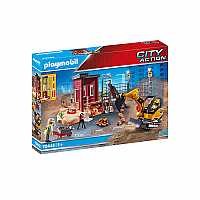 City Action Mini Excavator with Building Section