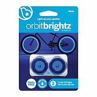Brightz Orbitbrightz Blue LED Bicycle Spoke Charms, 2pk