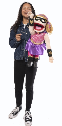 Silly Puppets Superhero Girl 25 inch Full Body Puppet 
