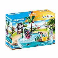 Family Fun Small Pool W/ Water Sprayer Tropical Park