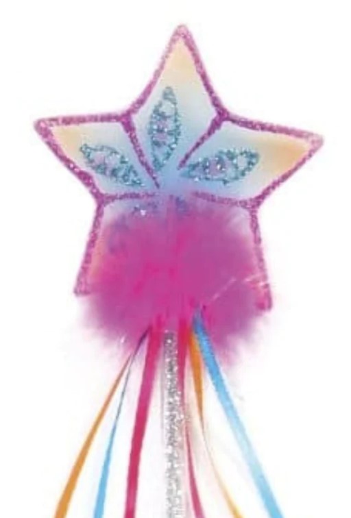 Fuschia Glitter Rainbow Wand - Fun Stuff Toys