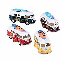 VW Classic Bus With Surfboard Diecast