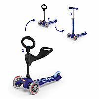 Mini Deluxe 3 in 1 Blue Scooter