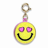 Smiley Face Glitter Charm