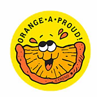 Scratch 'n Sniff Orange A Proud Orange Candy Stickers