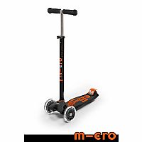 Maxi Deluxe LED Black and Orange Scooter