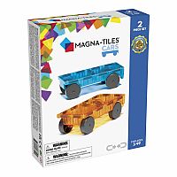 Magna-Tiles® Cars 2 piece set Blue and Orange