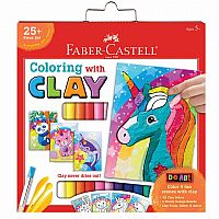 Coloring with Clay Unicorn Friends