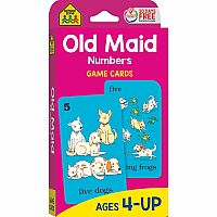 Old Maid Numbers Game Cards