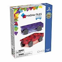 Magna-Tiles® Cars 2 piece set Purple and Red