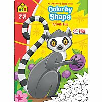 Color By Shape Animal Fun Workbook