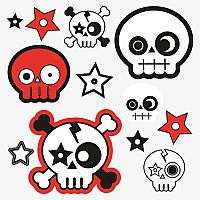 Skulls Tattoo Card