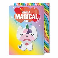 Unicorn Puffy Sticker Card