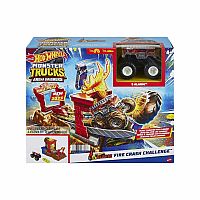 Hot Wheels Monster Trucks Arena Smashers™ 5-Alarm Fire Crash Challenge™ playset
